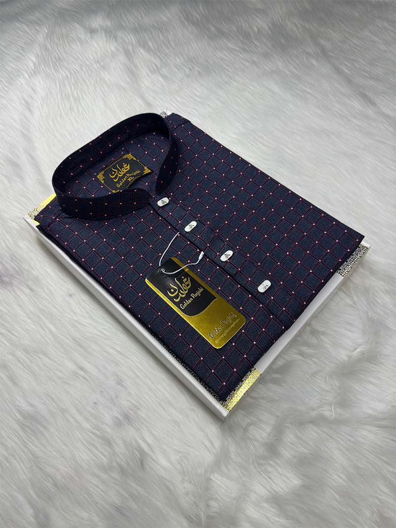 Navy with red